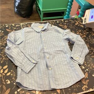 Gucci Light Blue Striped Button-Down Kids Shirt
